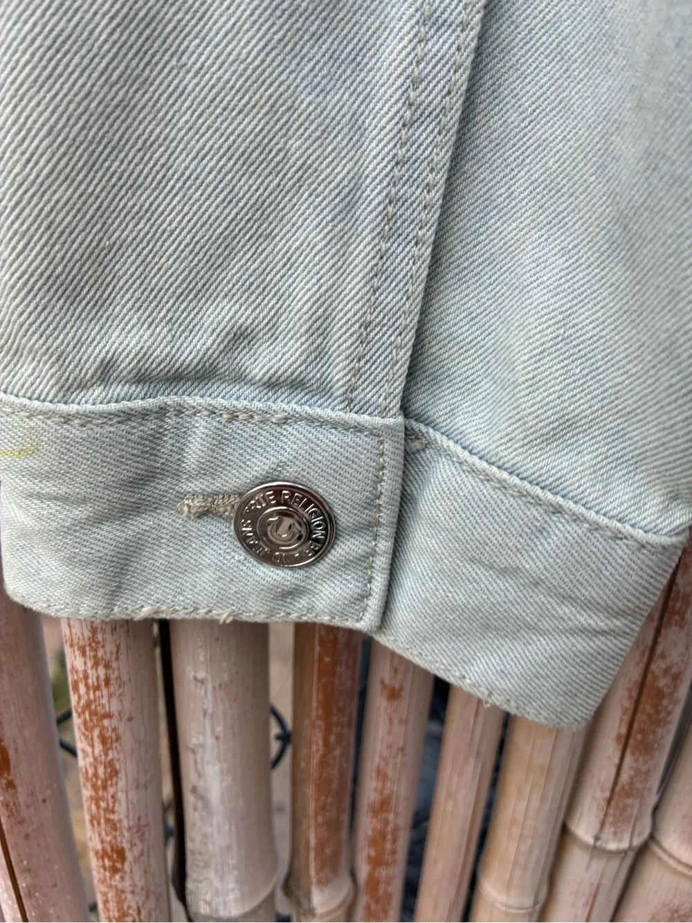 True Religion Men’s Light Wash Denim Jacket - Pale Blue